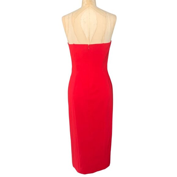 JayGodfrey Memphis Strapless Red Dress Womens Size 4 - Picture 5 of 10